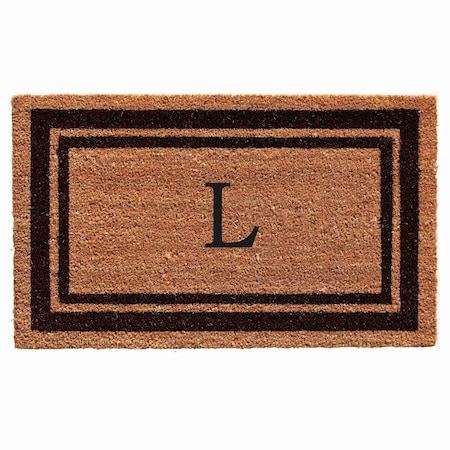 Calloway Mills Monogram Door Mat, Natural, Black, 24 in W x 36 in L 152962436L